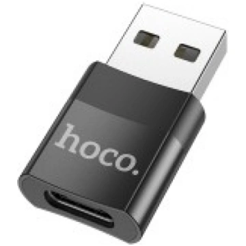 Adapteris Hoco UA17 USB-A to Type-C black