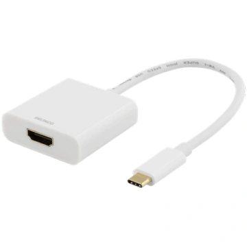 Adapter DELTACO USB-C to HDMI, 4096x2160 30Hz, whi
