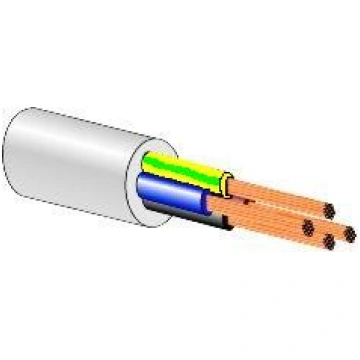 Kabelis 3x2.5mm² balts (daudzdzīslu, apaļš) BVV-LL