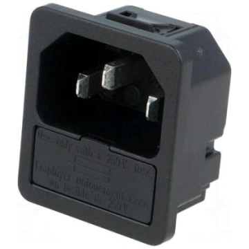 Connector: AC supply | socket | male | 10A | 250VA