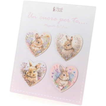 D Fabric Clouds Easter Bunny Magnet "Dorothy" 8x7.