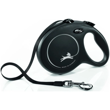 Automātiskā pavada Flexi New Classic Tape, melna k