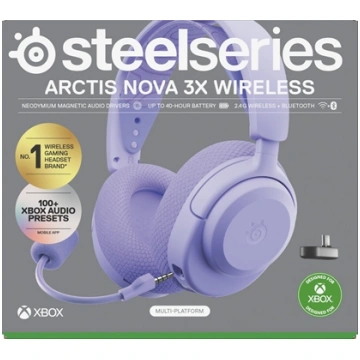 Suchawki SteelSeries Arctis Nova 3X Fioletowe (616
