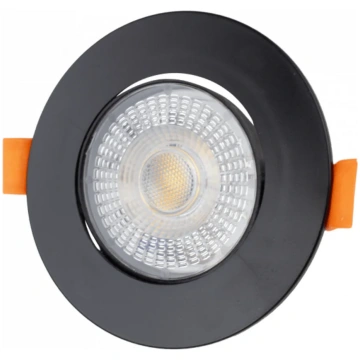 Gaismeklis LED, iebūvējams, Downlight, melns, ar m