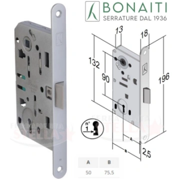 SERRATURA PATENT PER PORTE INTERNE - BUSSOLE TIPO 
