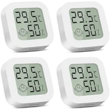 CNMTCCO Thermometer, Pack of 4 Hygrometer, Indoor 