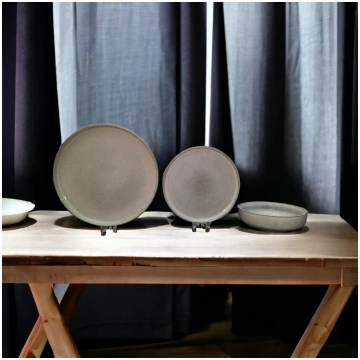 Dinnerware set STEPP | grey | ceramic | 3PCS. (STE