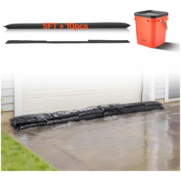 VEVOR plūdu barjera 10-Pack, 1530×210 mm Atkārtoti