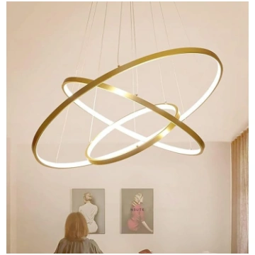 LED piekaramā gaisma, zelta, ēdamgalds, apaļa, 3 a