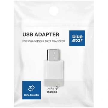 Blue Star Type C to Micro USB Adapter - white