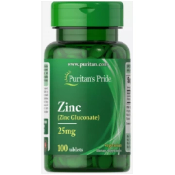Zinc Gluconate 25 mg Puritan"s Pride 100 tab