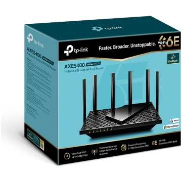 Rūteris TP-Link Archer AXE75, melna krās