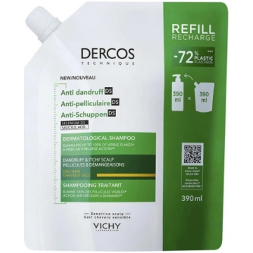 Šampūns Dercos Anti-Dandruff, 390 ml