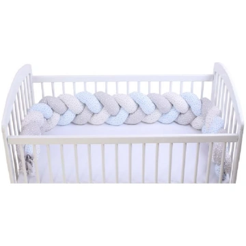 Bērnu Gultas Apmales 210 cm "Braided Bumper" zilas