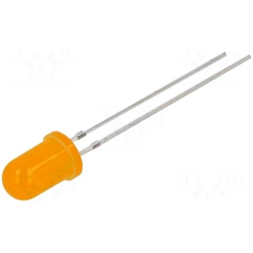 LED | orange | 5mm | 220÷330mcd | 30° | Front: con