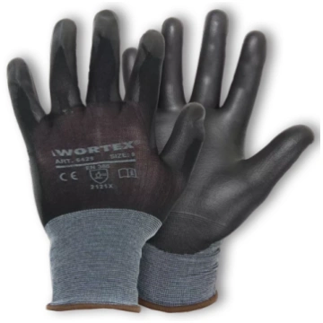Neilona cimdi ultra-thin ar PU pārklājumu WORTEX 1