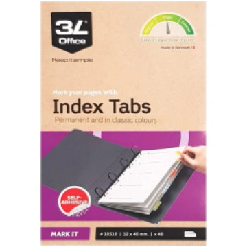 Atdalītāji Index Tabs krāsaini 12x25mm