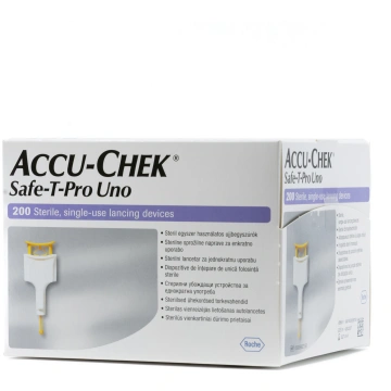 Accu-Chek Safe-T-Pro Uno autolancetes, 200gab