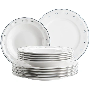 Mäser Lova sērijas 12 gabalu porcelāna pusdienu ko