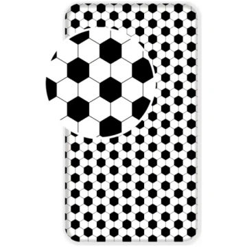 Bērnu kokvilnas palags ar gumiju 90x200 - Futbola 
