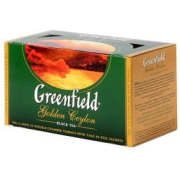 GREENFIELD Golden Ceylon melnā tēja 25x2g