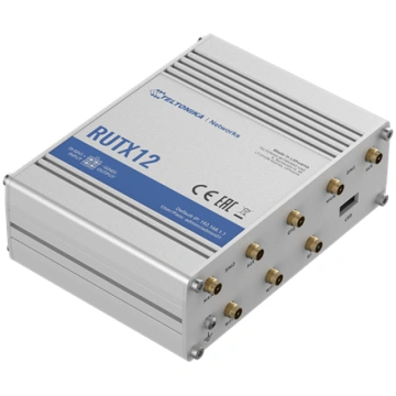4G modems Teltonika RUTX12, sudraba krās