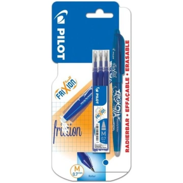 Pilot Frixion zila dzēšgumijas pildspalva + 3 uzpi