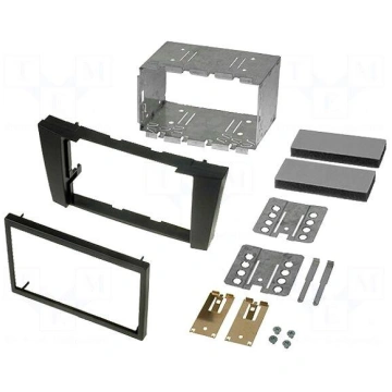 Radio mounting frame | Mercedes | 2 DIN | black AC