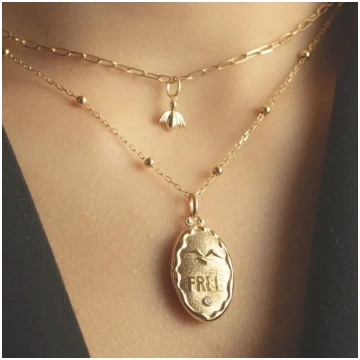 18K Gold Free Indeed Locket ZUANHE