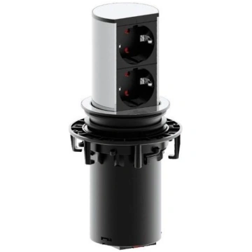Bachmann 928.002 socket-outlet Black, Silver