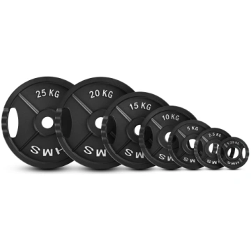 Gumijots svaru disks 50 mm TOD20 OLIMPIC PLĀKSNE M