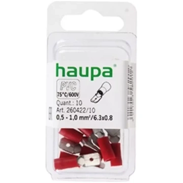 Kabeļu uzgalis 0,5-1mm2 6.3x08 10gb/iep. HAUPA 260