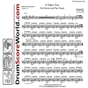 Rod Stewart - It Takes Two - Drum Sheet - Drum Sco