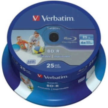 Verbatim BD-R 25GB 6x Datalife 25 Pack Spindle Wid