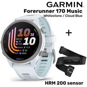 GARMIN Forerunner 170 Music, Whitestone/Cloud Blue