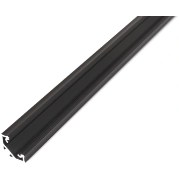 Leņķveida 2m, LED Lentes Profils (melns) + balts s