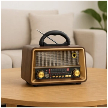 portatīvs, radio, uztvērējs, stilīgs, retro, radio