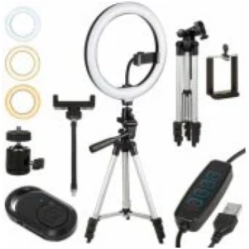 Maclean MCE610 10" 12W LED Ring Light with Tripod
