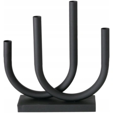 Boltze Metalowy swiecznik Tonis 34 x 33 cm czarny