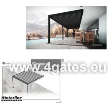 Pergola ar 2 kolonnām - Platums: 3500 mm - Garums: