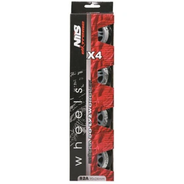 PU 90x24 82A BLACK WHEELS (4 pcs) NILS EXTREME PU9