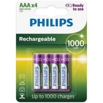 Baterija Philips AAA lādējama 4gb OEM 1634490