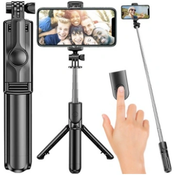Telefona statīvs selfie stick, tripods ar pulti, 0