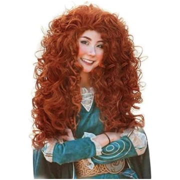 Sarkana parūka princesei Meridai Cosplay, sintētis