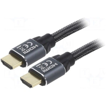 Cable | HDMI plug,both sides | textile | 7.5m | bl