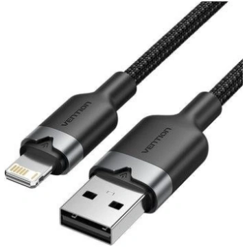 CABLE USB2.0 TO LIGHTNING/1M BLACK LANBF VENTION