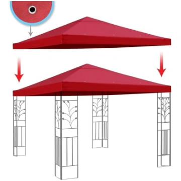 (Burgundy) - BenefitUSA Replacement Gazebo Canopy 