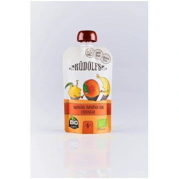 Mango, banānu, cidoniju BIO biezenis, 110 g., Rūdo