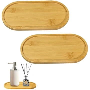 Bambusa ziepju trauku dozators Oval Countertop un 