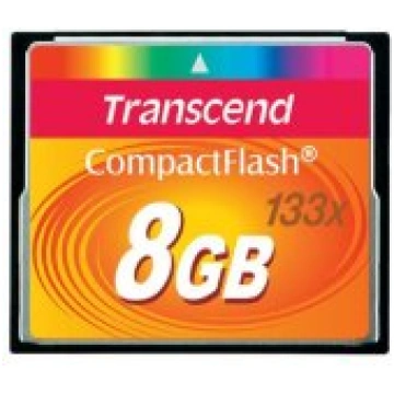 Transcend Compact Flash 8GB High Speed 133x atmiņa